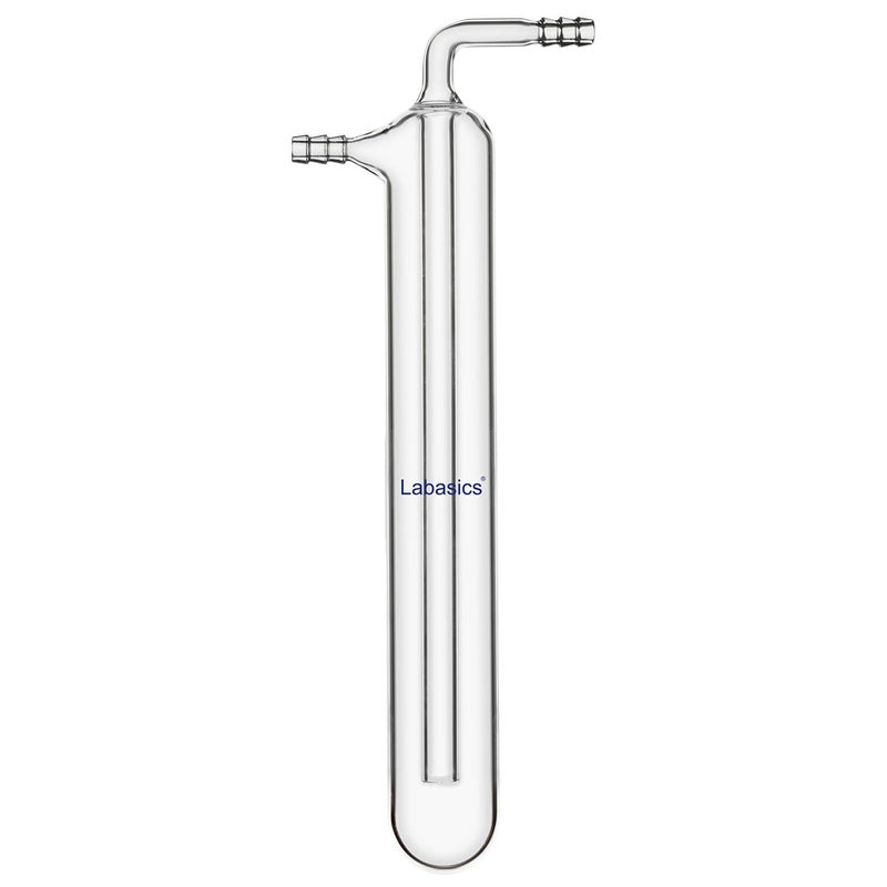 Labasics Glass Vacuum Cold Trap, One-Piece Borosilicate Glass Vacuum Trap with Hose Connection for Lab Use, 10mm Serrated Hose, 200mm Length - Image 1
